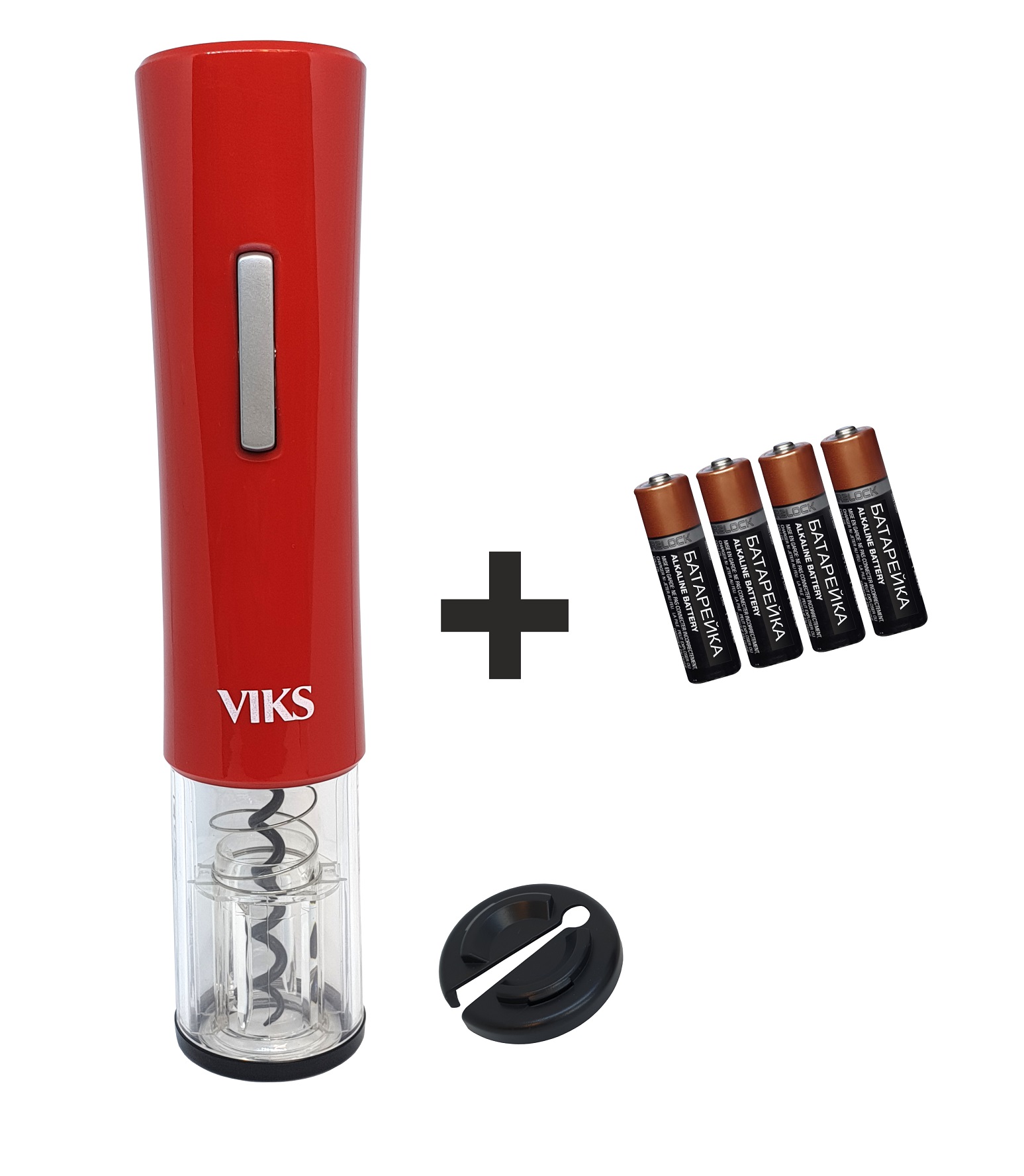 

Электрический штопор для вина VIKS Red + 4 батарейки