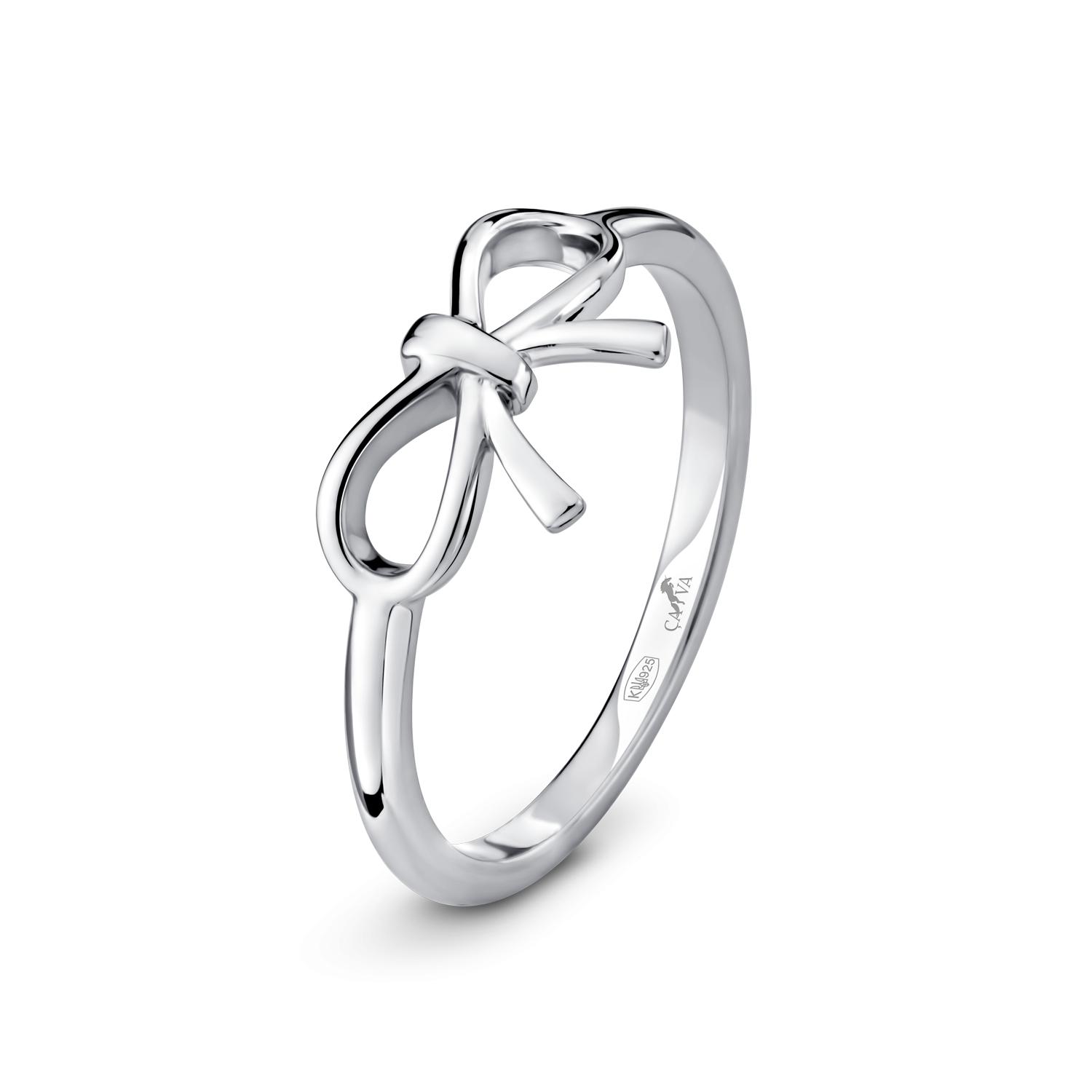 

Серебряное кольцо бантик из родированного серебра 925-й пробы (11 ) cava.cool 16.5