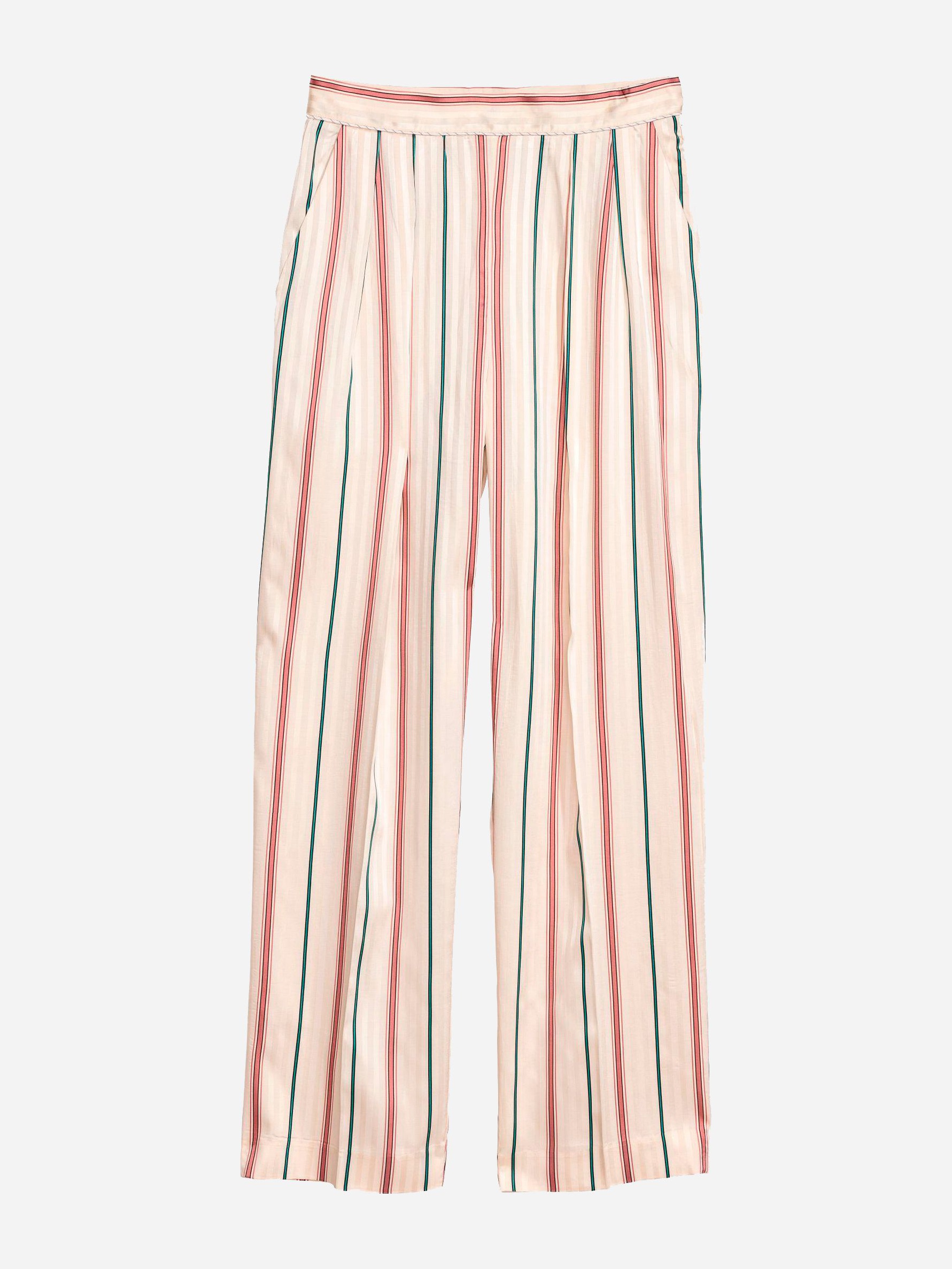 

Брюки H&M 6099977-ADCS 34 Молочные с разноцветным