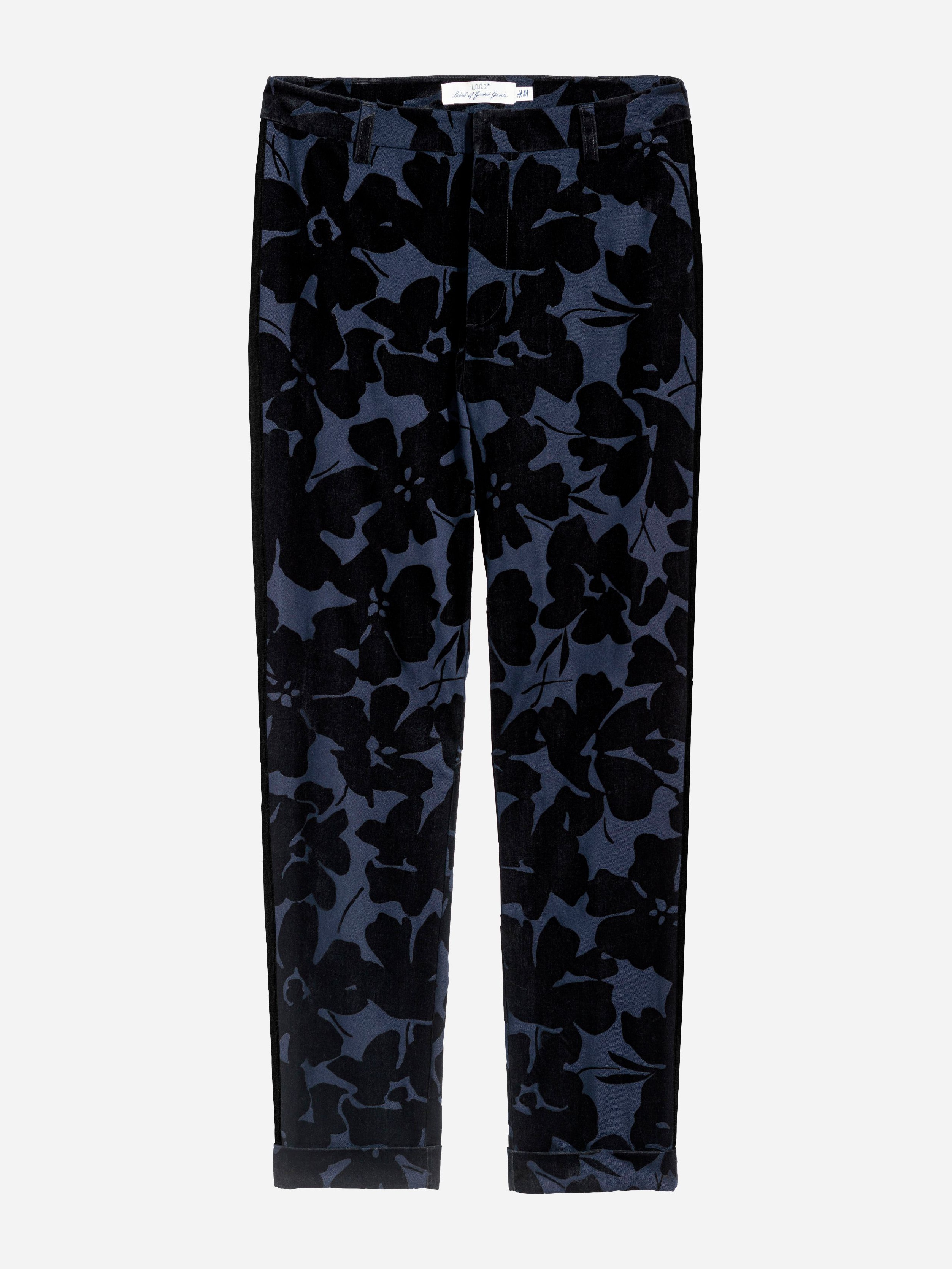 

Брюки H&M 6035756-LZZZ 40 Темно-синие с черным