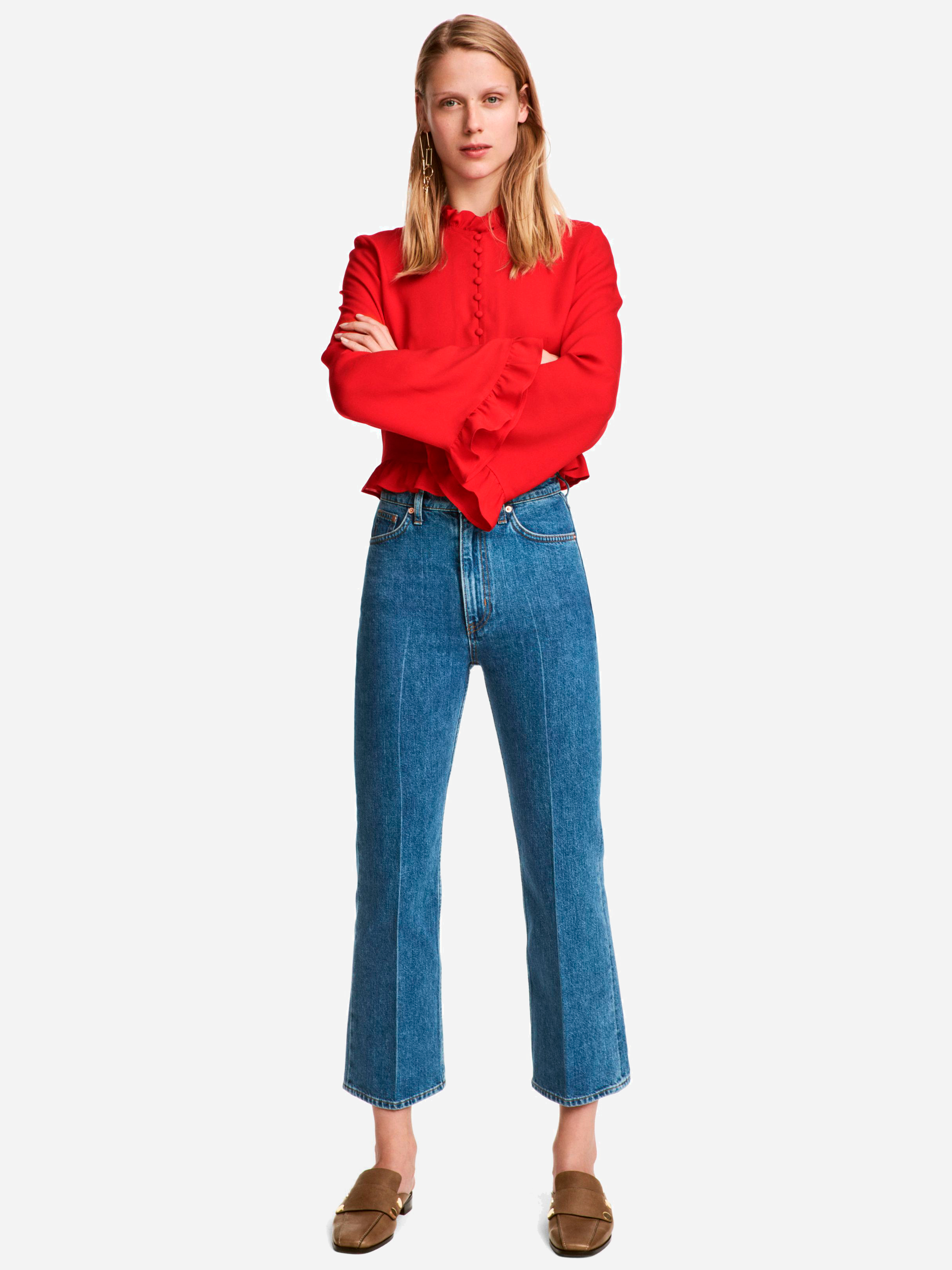 

Джинсы H&M 5690416-ACWX 42 Светло-синие