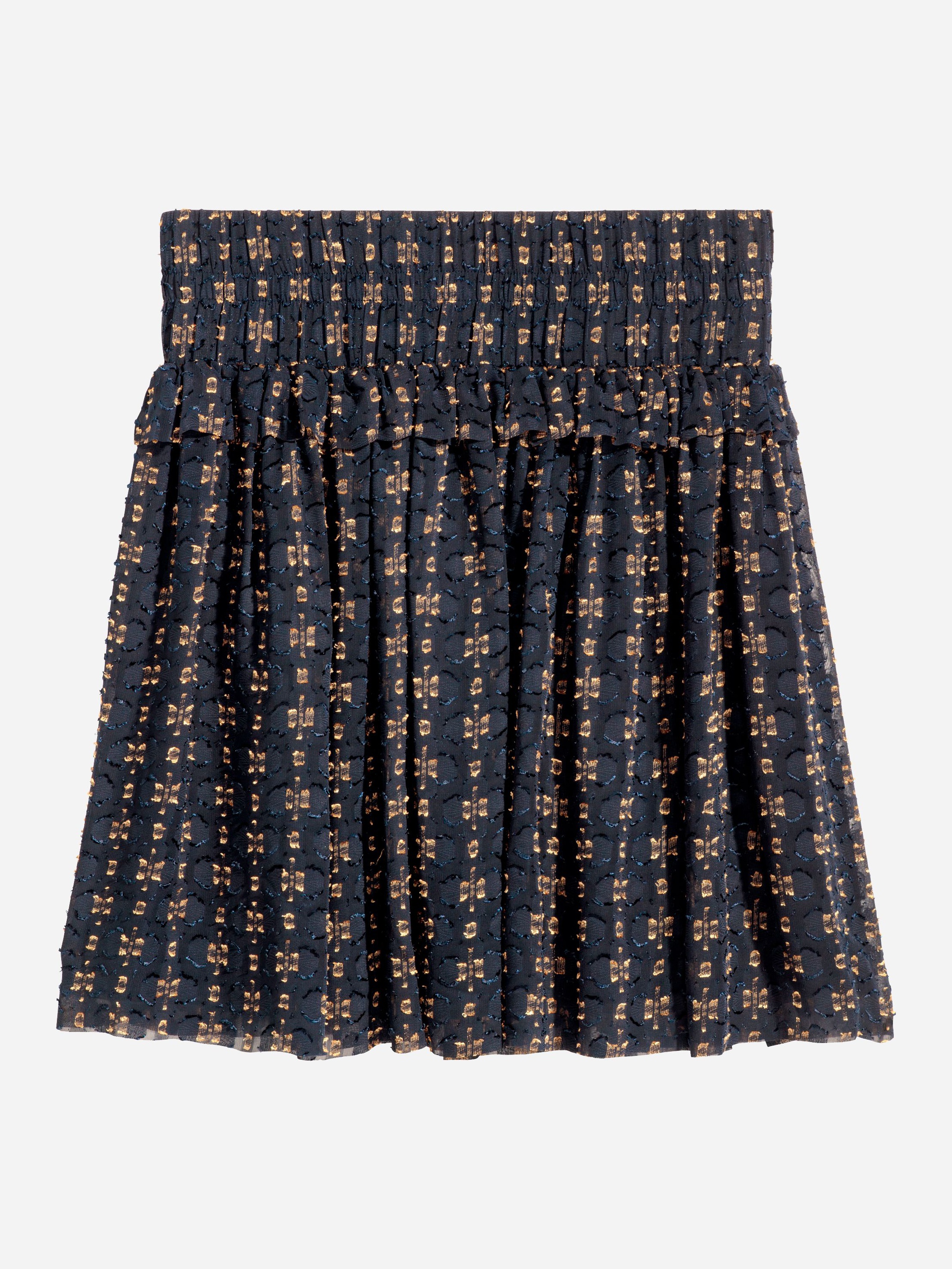 

Юбка H&M 5912126-ADWG XS Темно-синяя с желтым