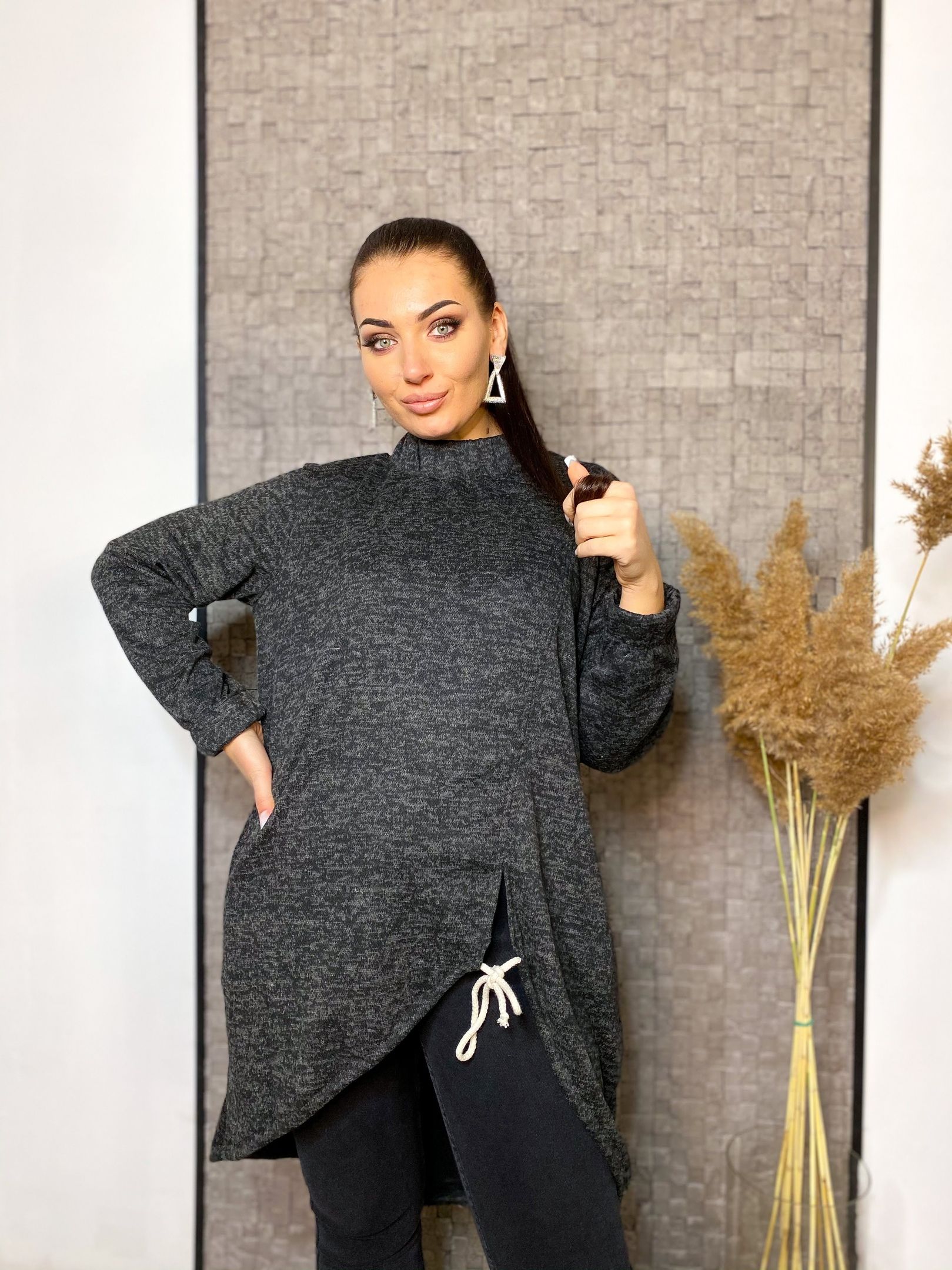 

Туника DNKA р15249 56-58 Графитовая