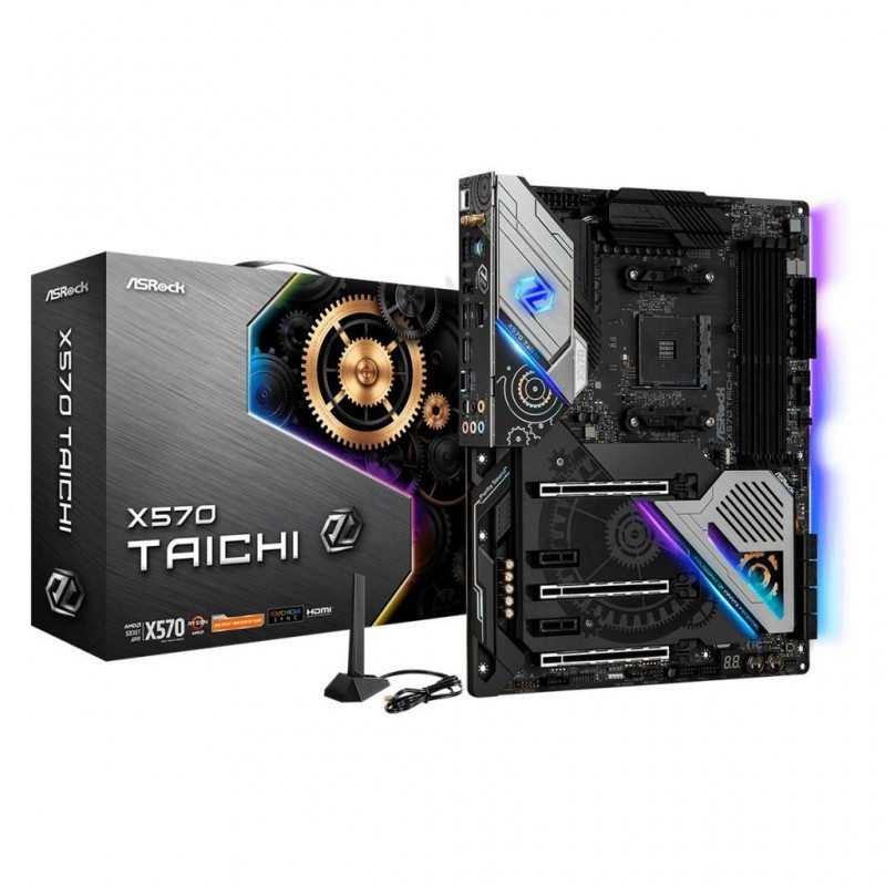 

Материнская плата ASRock X570 TAICHI (AM4, AMD X570, 4xDDR4-4666 МГц, 3xPCI-Ex16, аудио 7.1, Standard-ATX)