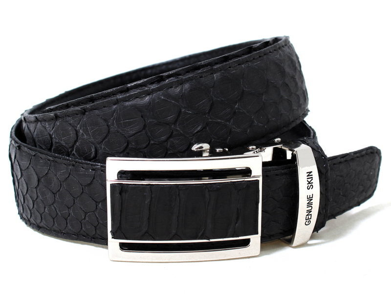 

Ремень из кожи питона (N TLP 38Z Black) 110-125 см черный