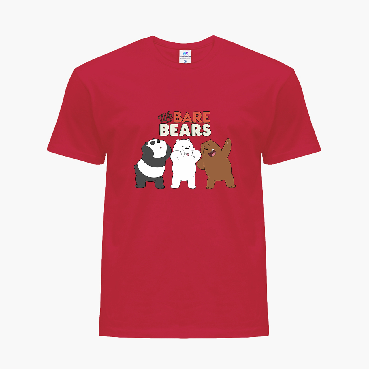 

Детская футболка Вся правда о медведях (We Bare Bears) (25186-2667) 146-152 см Хлопок Красный