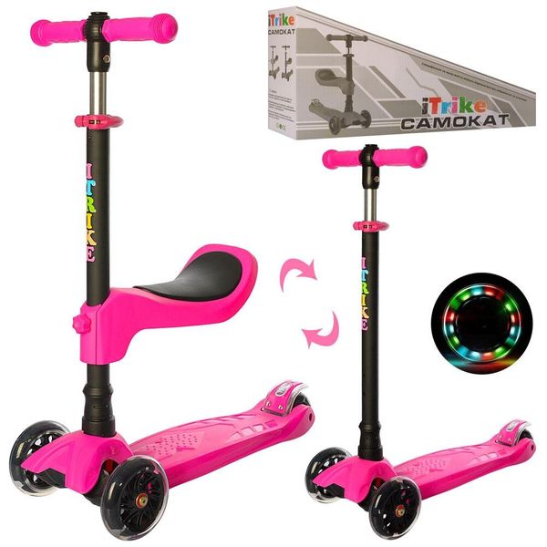 

Детский самокат iTrike JR 3-075-P Розовый