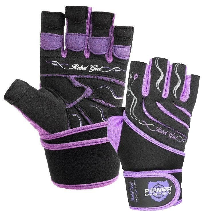 

Перчатки для фитнеса и тяжелой атлетики женские Power System Rebel Girl PS-2720 L Purple