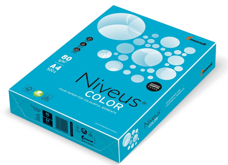

Бумага цветная интенсив А4 Niveus AB48 80гм2 синий 500л. (A4.80.NVI.AB48.500)