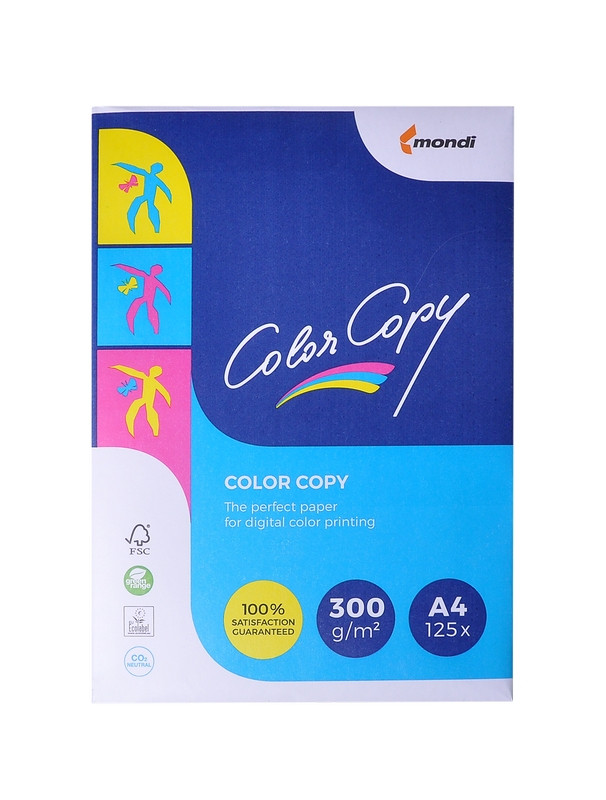 

Бумага офисная Color Copy 125 листов А4 300 г/м2 (A4.300.CC)