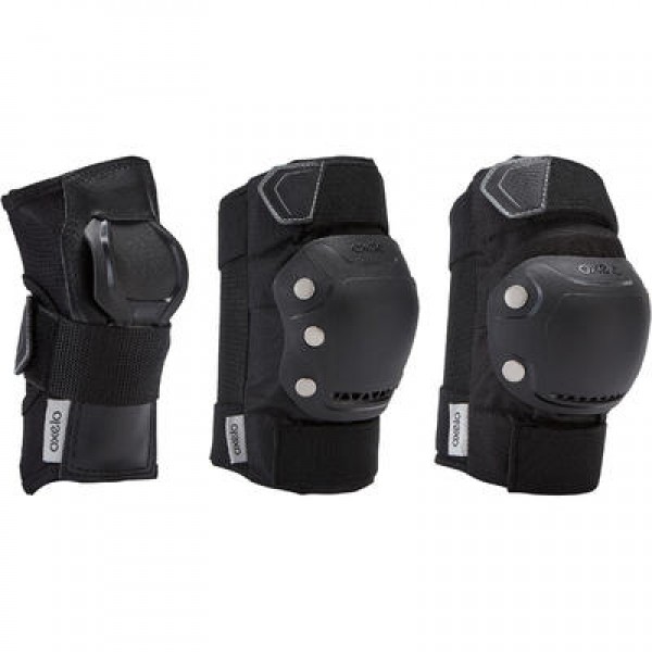 

Комплект Защиты Взрослый OXELO (M) из 3 Элементов FIT500 Черный