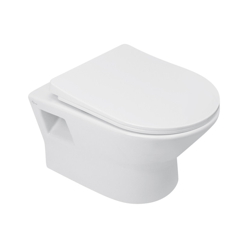 

Унітаз підвісний Qtap Lark безобідковий з сідінням Slim Soft-close QT0331159W