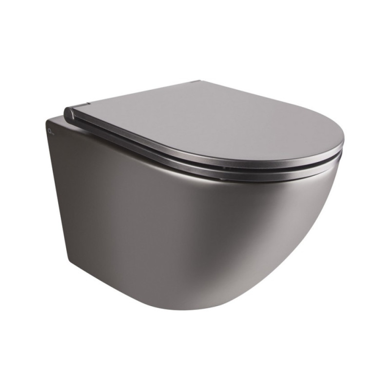 

Унітаз підвісний Qtap Robin безобідковий з сідінням Slim Soft-close QT1333046ENRMB