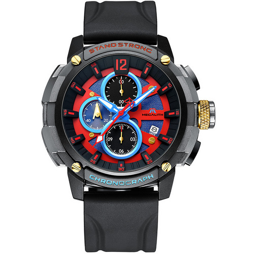 

Часы наручные Megalith 8231M Black-Gray-Red-Blue