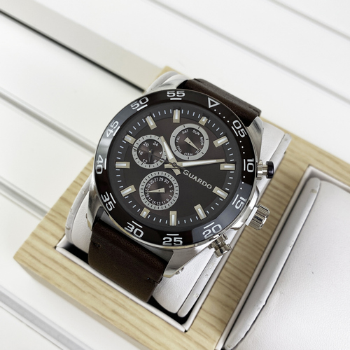 

Часы наручные Guardo 11458(1)-4 Dark Brown-Silver-Black