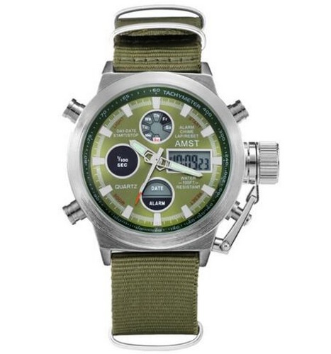 

Часы наручные AMST 3003 Silver-Green Green Wristband