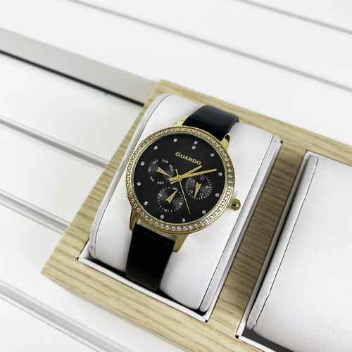 

Часы наручные Guardo B01340(1)-3 Black-Gold