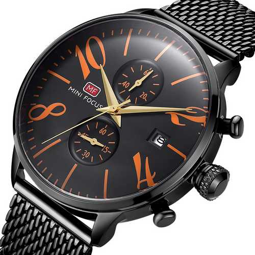 

Часы наручные Mini Focus MF0135G Black-Orange