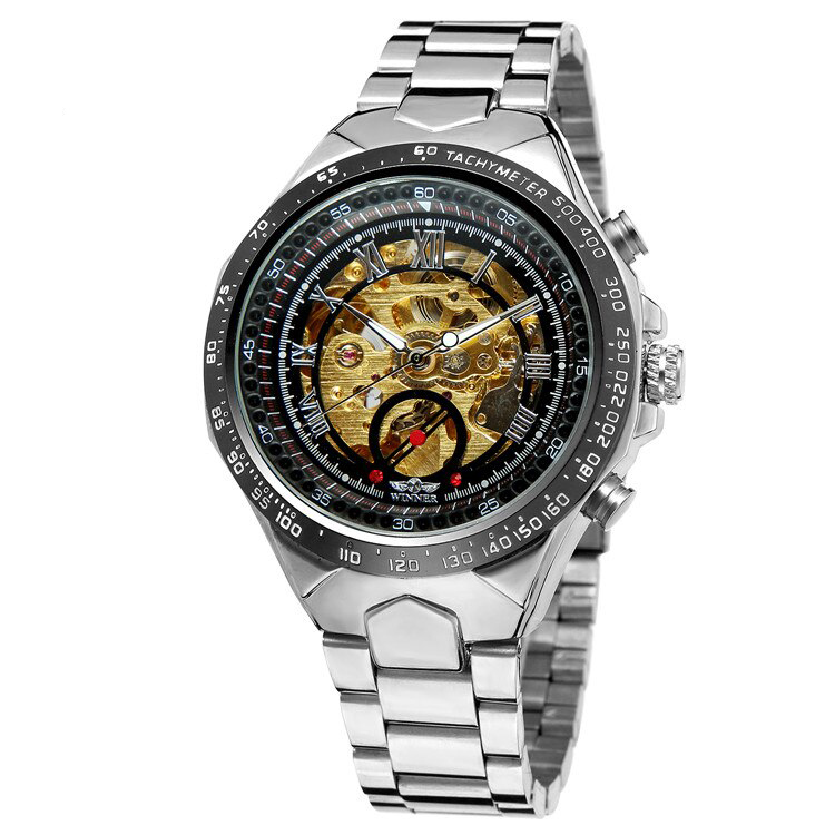 

Часы наручные Winner 8067 Silver-Black-Gold Red