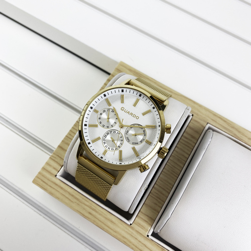 

Часы наручные Guardo 012077-5 Gold-White