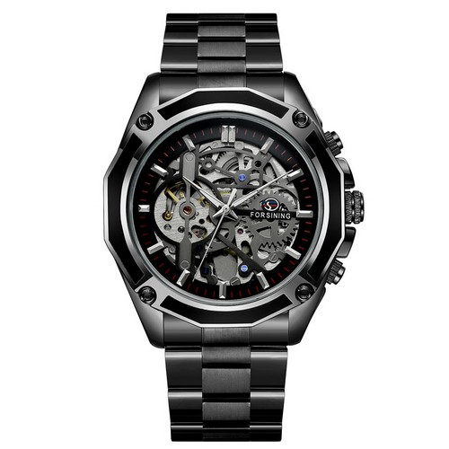 

Часы наручные Forsining 8130 Black-Silver