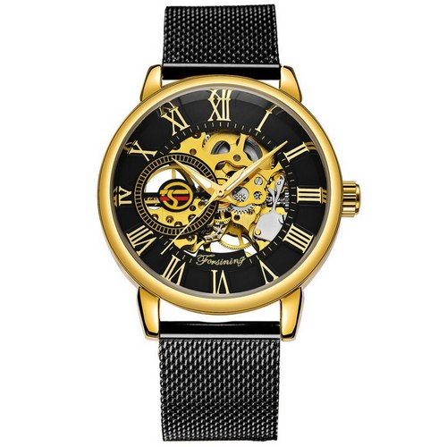 

Часы наручные Forsining 1040 Black-Gold-Black
