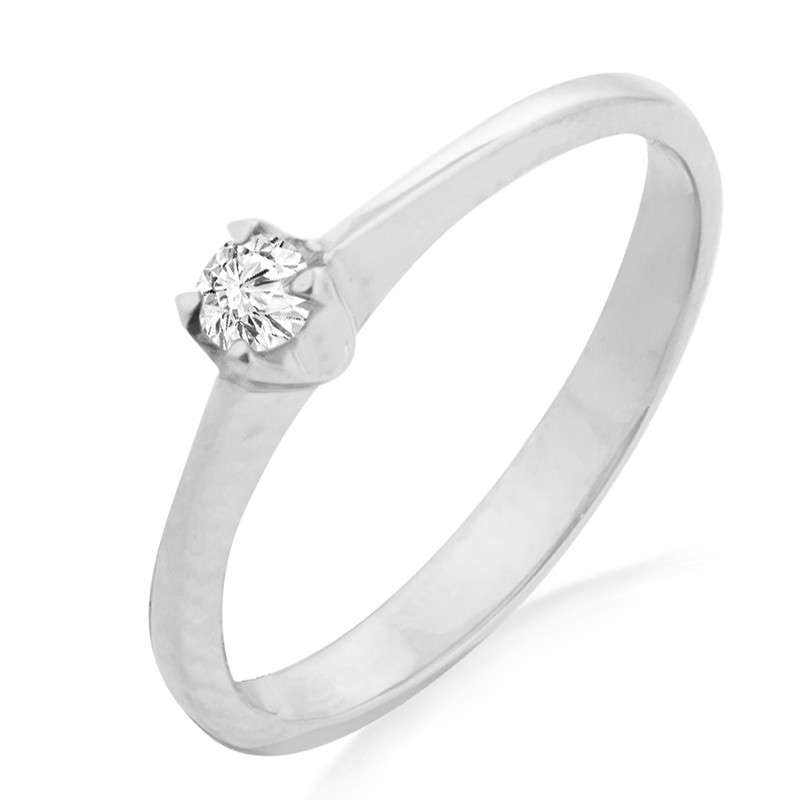 

Золотое кольцо с бриллиантом 0,10 карат EMILY 15795