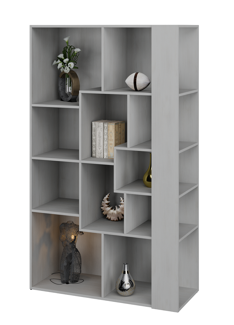 

Стеллаж для дома MebelLoft 120х45х200 см белое дерево 1604