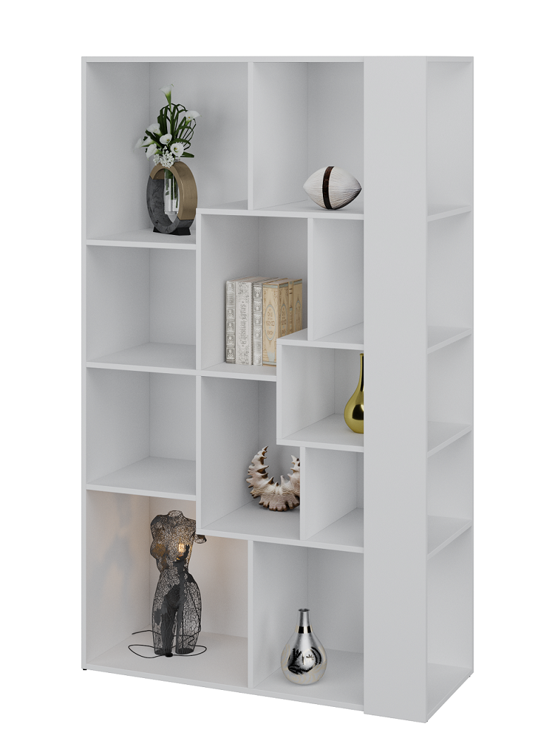 

Стеллаж для дома MebelLoft 120х45х200 см белый 1604