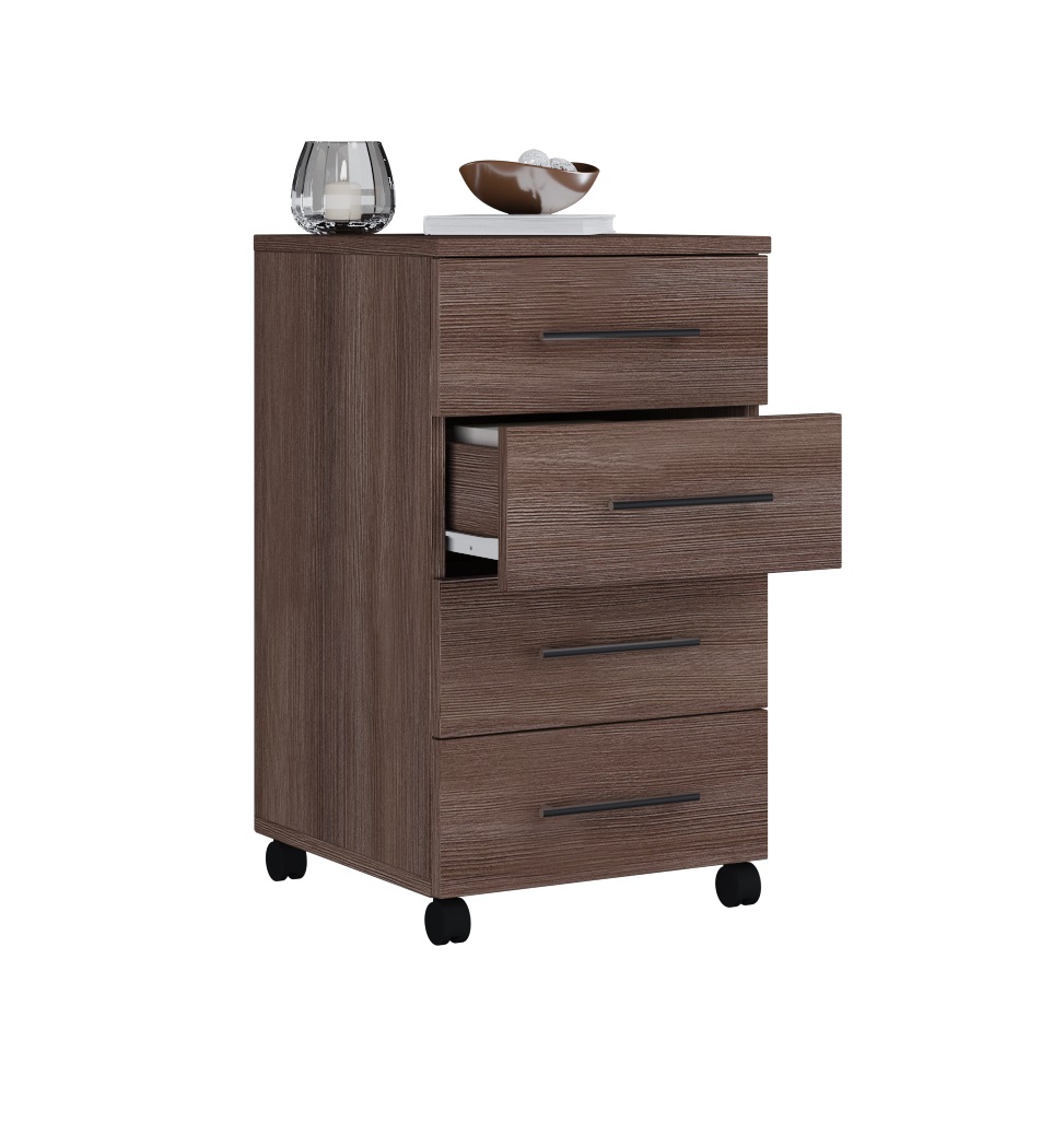 

Тумба офисная мобильная MebelLoft 40х42х72 см темное дерево 1115