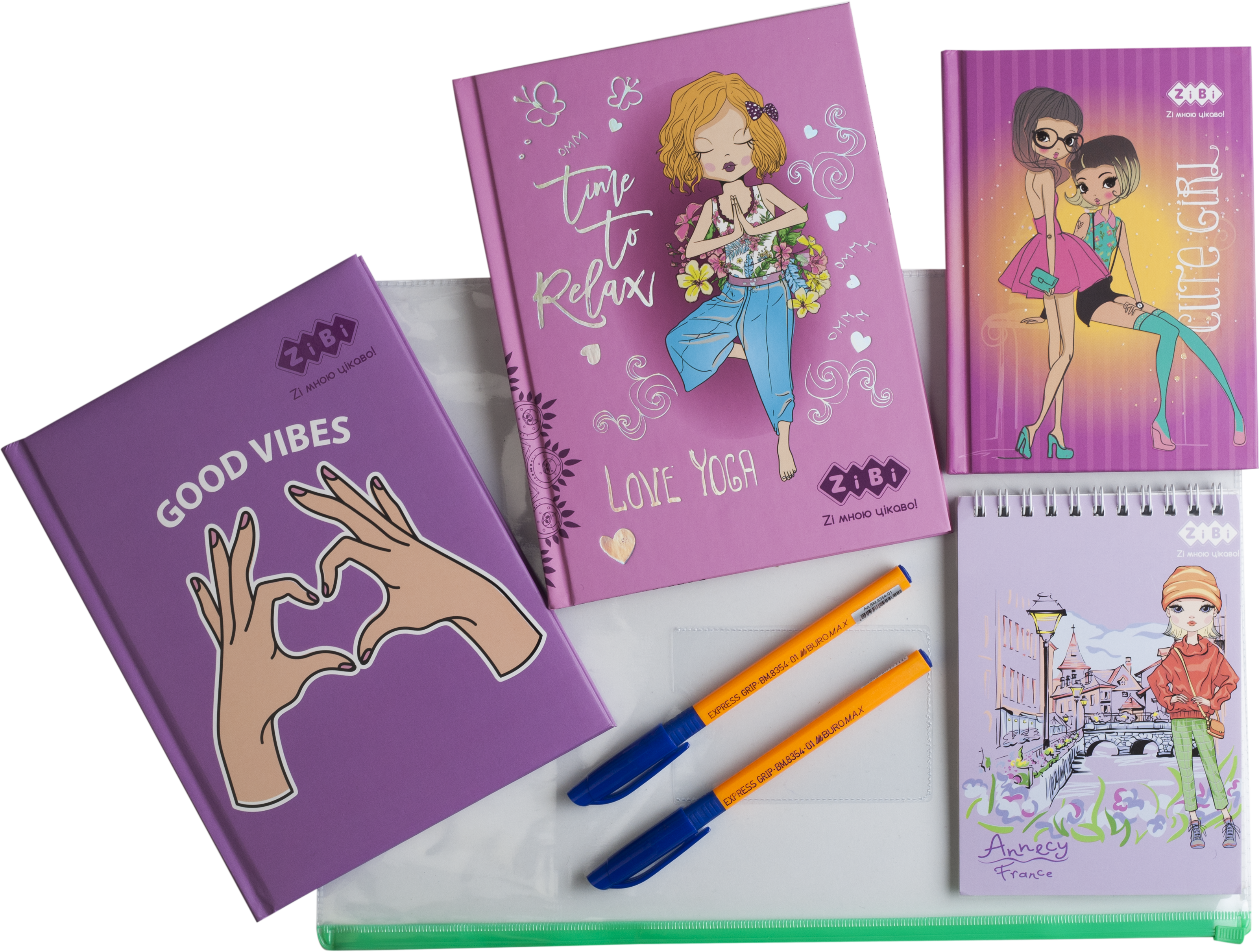 

Набор блокнотов Stylish Violet в папке ZiBi Kids Line A5 A6 в клетку 64 листа (ZB.9976)