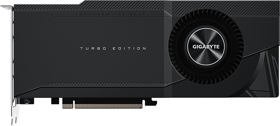

Gigabyte PCI-Ex GeForce RTX 3080 Turbo 10G 10GB GDDR6X (320bit) (1710/19000) (2 х HDMI, 3 x DisplayPort) (GV-N3080TURBO-10GD)