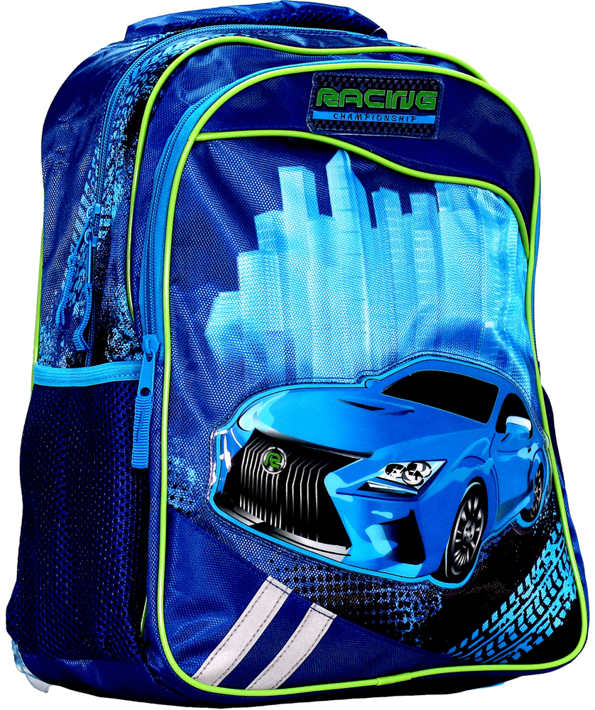 

Рюкзак школьный Rainbow Blu Car 38х28х18 см 15 л (8-523/4820071015811) (4820071015811)