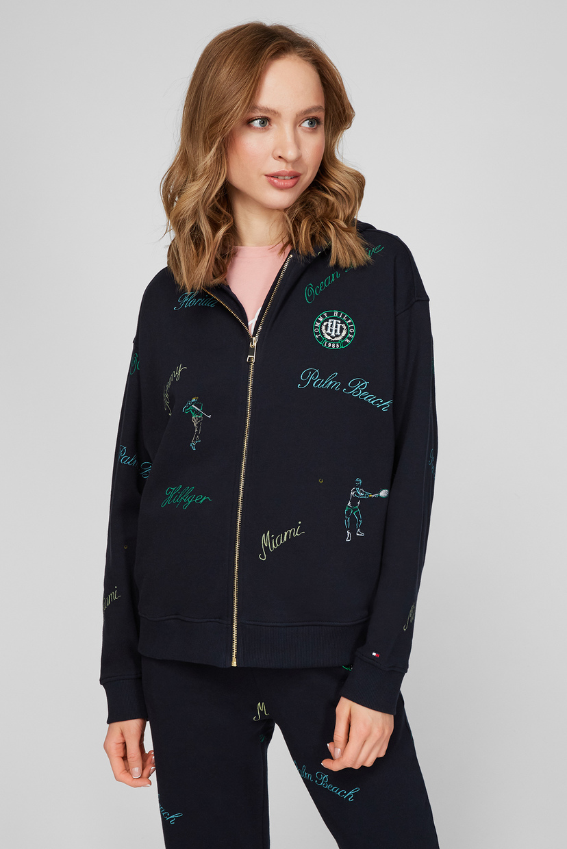 

Женское темно-синее худи OVERSIZED AO ZIP THROUGH Tommy Hilfiger M WW0WW30828