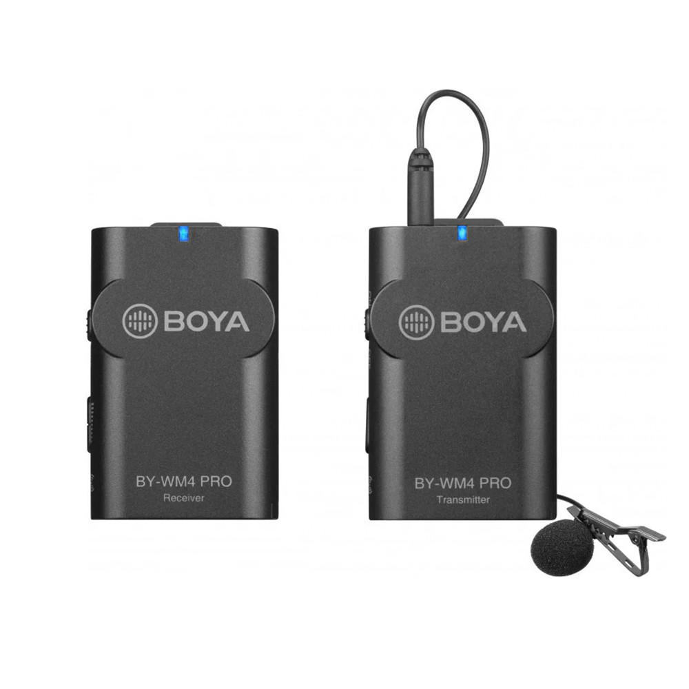 

Микрофон петличный BOYA BY-WM 4 K1 PRO беспроводной микрофонная система для записи двухканального звука