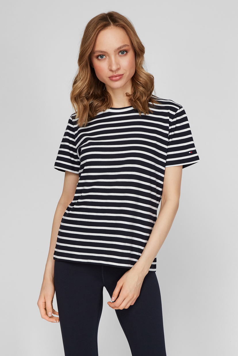 

Женская футболка в полоску TH COOL ESS RELAXED Tommy Hilfiger L WW0WW28386