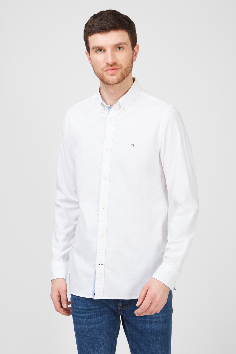 

Мужская белая рубашка SLIM FLEX DOBBY Tommy Hilfiger XL MW0MW17640