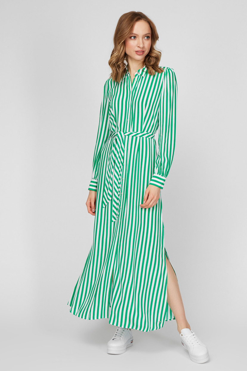 

Женское платье в полоску VISCOSE CDC LONG SHIRT DRESS Tommy Hilfiger 32 WW0WW30356