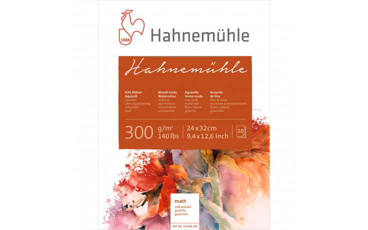 

Блок для акварели Hahnemuhle mould-made 10л 300г 30х40см rough