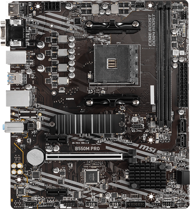 

Материнская плата MSI B550M PRO (sAM4, AMD B550, PCI-Ex16)