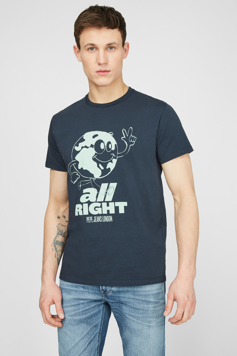 

Мужская темно-синяя футболка Pepe Jeans M PM507729