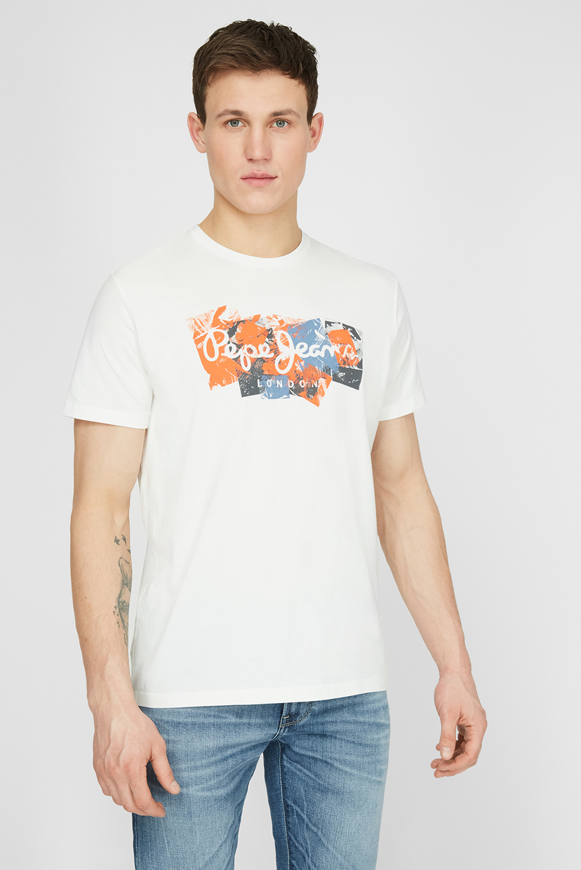 

Мужская белая футболка Pepe Jeans M PM507559