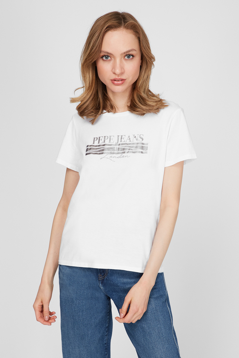 

Женская белая футболка EMILIA Pepe Jeans S PL504694