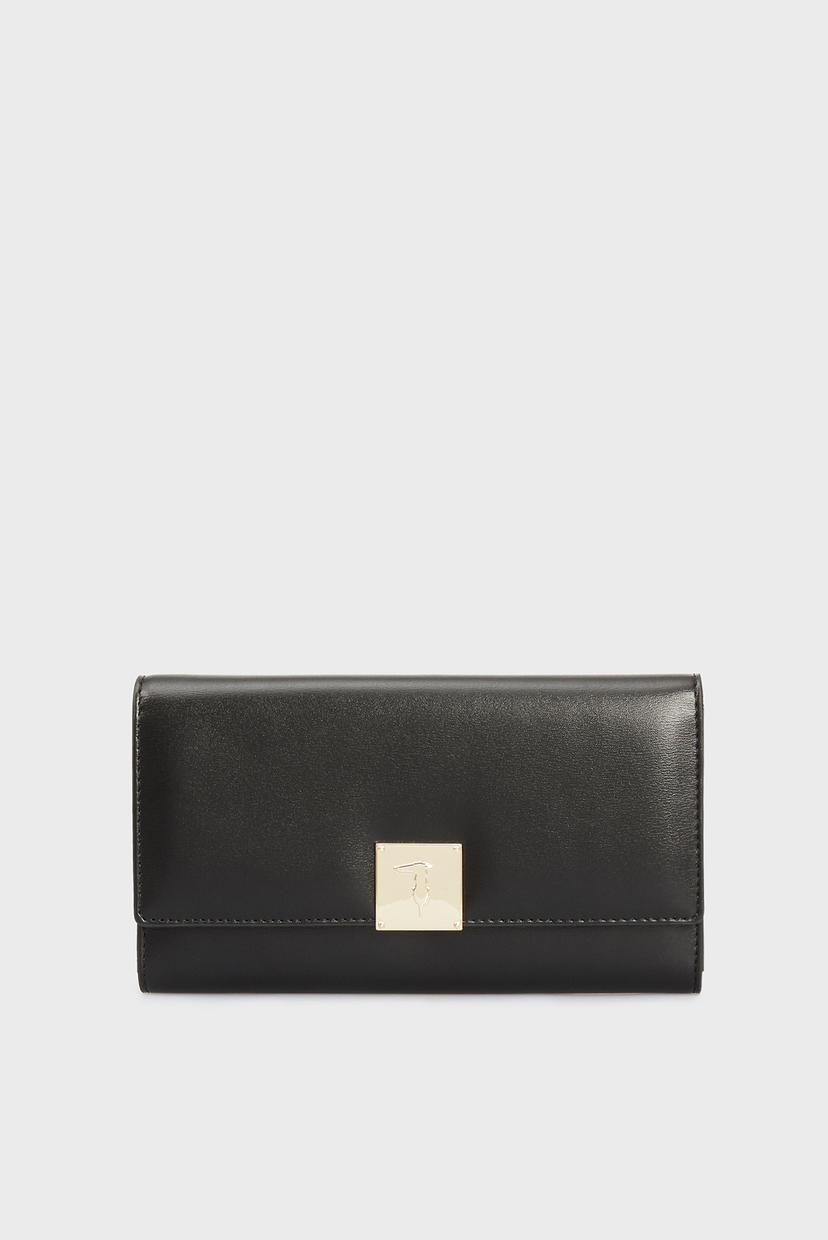 

Женский черный кошелек LIONE CONTINENTAL WALLET LG ECOLEATHER Trussardi OS 9Y099998/75W00241