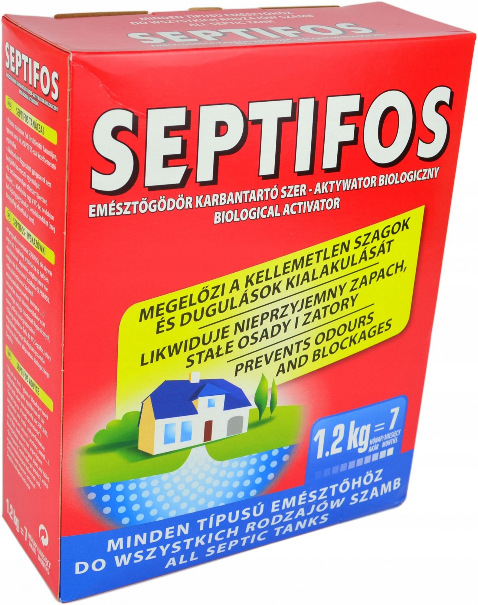 

Биоактиватор Septifos vigor 1,2 кг для септиков, выгребных ям, туалетов.