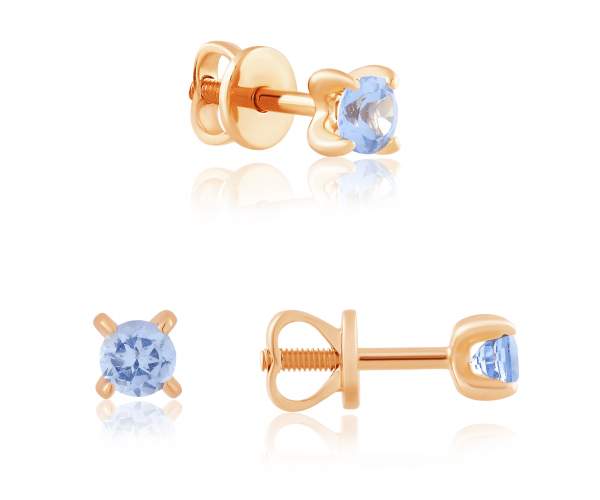 

Серьги С0565GГ с куб. цирконием, красное золото