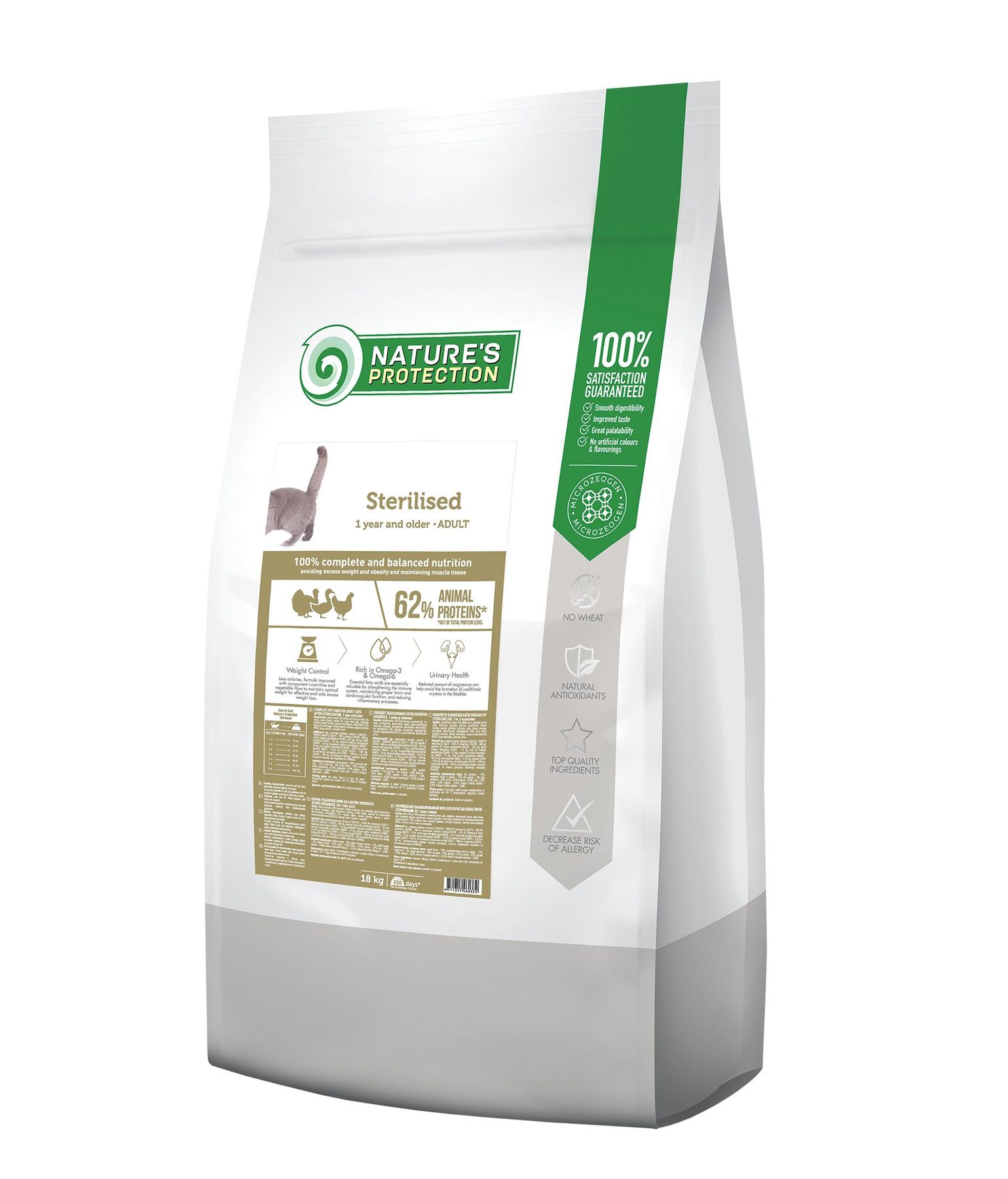 

Корм для кастрированных котов Nature's Protection Sterilised 18 кг