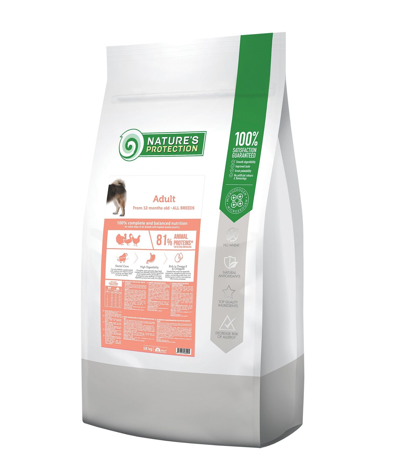 

Корм для собак средних пород Nature's Protection Adult All Breeds 18 кг