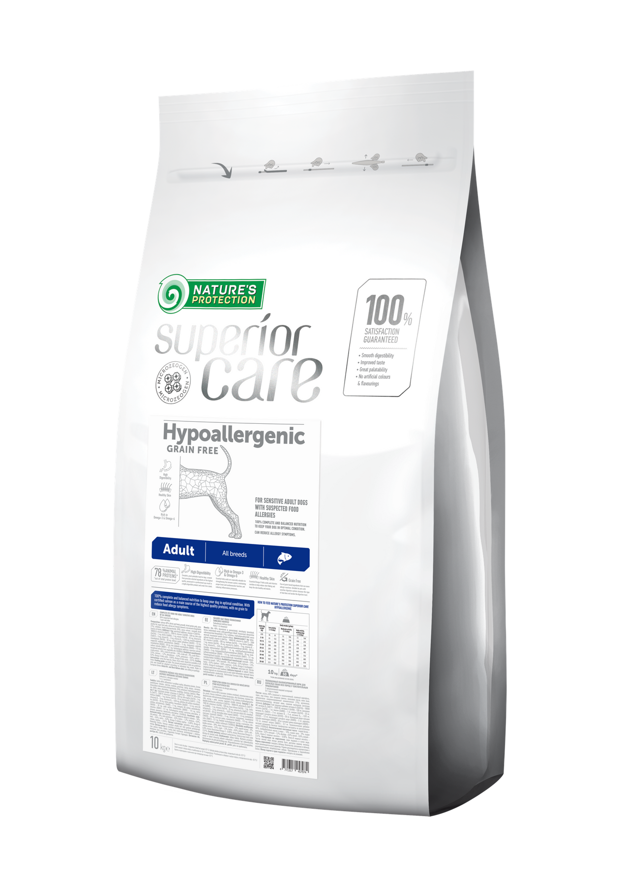 

Беззерновой гипоаллергенный корм для собак Nature's Protection Superior Care Grain Free Hypoallergenic 10 кг