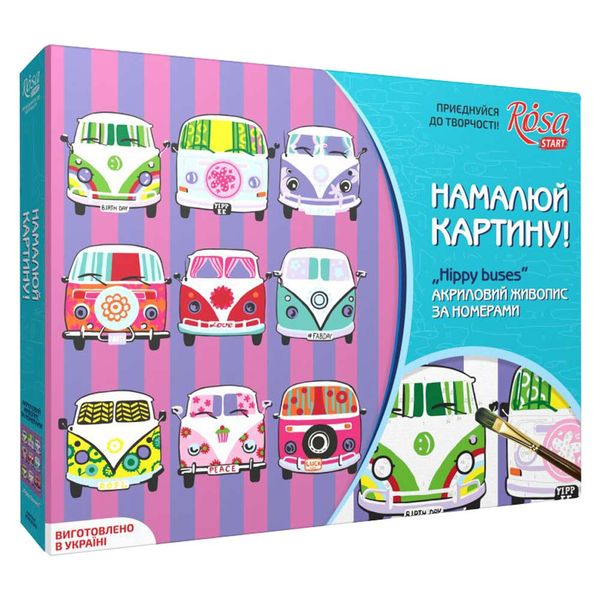 

Набір акрилового живопису за номерами Rosa Hippy buses (N0001349)